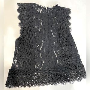S Express Black Lace Top